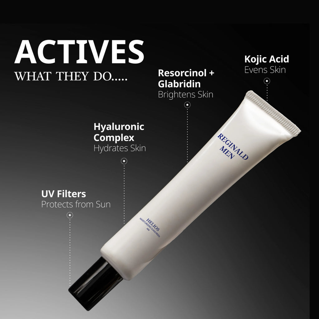 Reginald Men Sunscreen - SPF 50+ PA++++ Moisturising Sunscreen SPF 50+ PA++++ with 11 Actives Combo